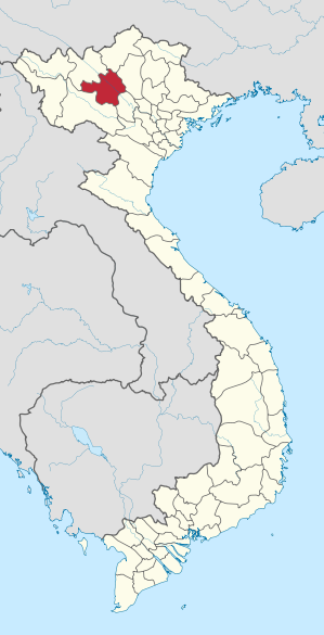 Karte von Vietnam mit der Provinz Yên Bái hervorgehoben