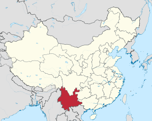 Lage von Yúnnán Shěng in China