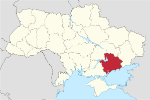 Karte der Ukraine mit Oblast Saporischschja