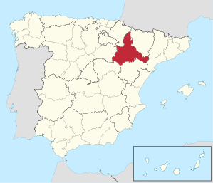 Lage der Provinz Saragossa