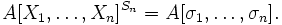 A[X_1,\ldots,X_n]^{S_n}=A[\sigma_1,\ldots,\sigma_n].