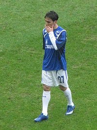 Vicente Sánchez von Schalke 04 beim Spiel gegen Eintracht Frankfurt am 28.02.2009