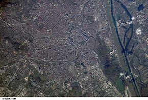 Wien auf einem Satellitenfoto