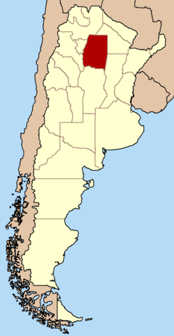 Lage der Provinz Santiago del Estero