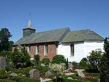 Die Kirche zu Uberg, vom Friedhof aus