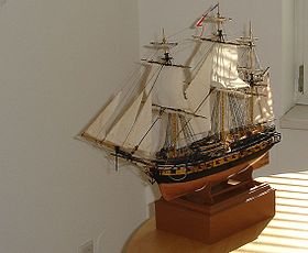 Modell der HMS Cyane