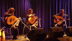 Le Trio Joubran. Innsbruck 2008. V.l.n.r.: Adnan Joubran, Wissam Joubran, Samir Joubran