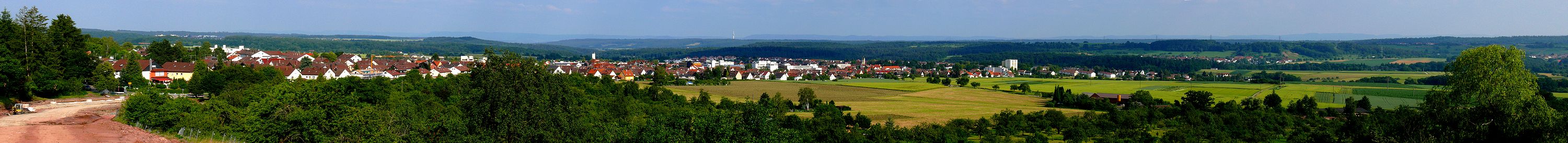 Panorama von Schönaich, aufgenommen vom Rauhen Kapf