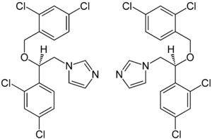 Strukturformeln von (±)-Miconazol