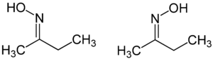 Strukturformeln der 2-Butanonoximisomere