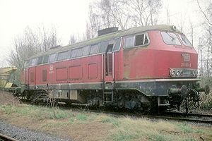 219 001 1985 ausgemustert abgestellt im Aw Bremen