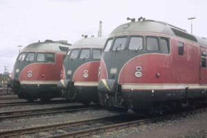 Baureihe 612 und 613 im Bw Braunschweig 1983