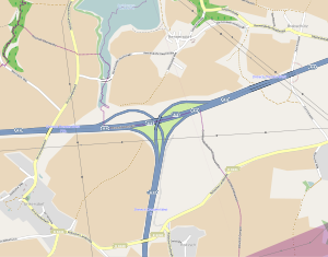 Übersichtskarte Autobahndreieck Dresden-West