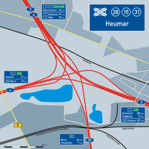 Übersichtskarte Autobahndreieck Heumar