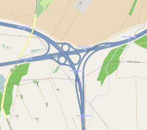 Übersichtskarte Autobahnkreuz Chemnitz