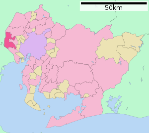 Lage Aisais in der Präfektur