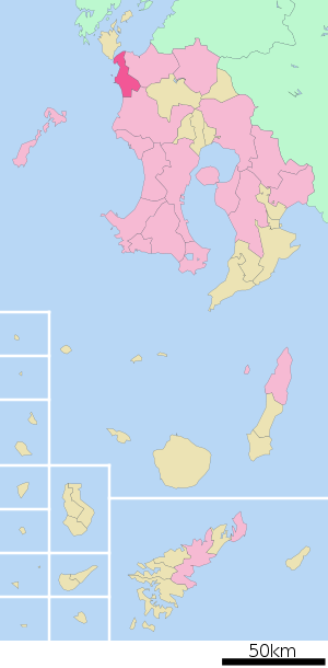 Lage Akunes in der Präfektur
