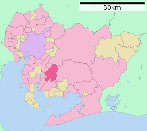 Lage Anjōs in der Präfektur