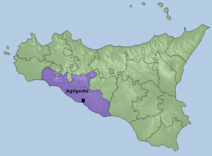 Karte Erzbistum Agrigent
