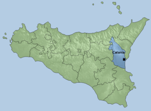 Karte Erzbistum Catania