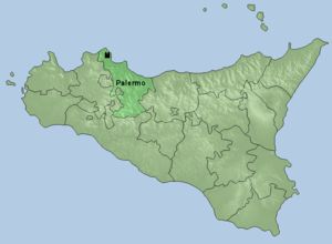 Karte Erzbistum Palermo