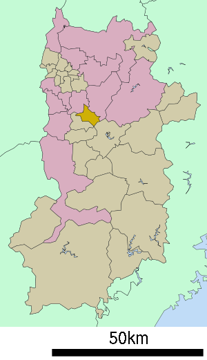 Lage Asukas in der Präfektur