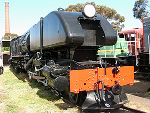 Australian Standard Garratt Nr. 33 im Museum der Australian Railway Historical Society in North Williamstown, Victoria.