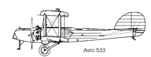 Seitenriß Avro 533 Mk. I