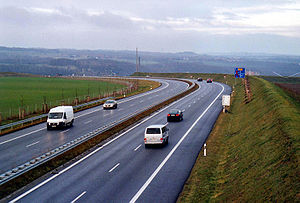 Die B 172a nahe der Anschlussstelle zur A 17