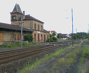 Der Bahnhof Bouzonville im Juli 2009