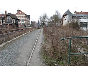 Ehemaliger Bahnsteig 1 West in Quedlinburg