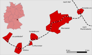Strecke der Bahnstrecke Holenbrunn–Leupoldsdorf