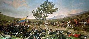 Detail von La Batalla de Carabobo von Martín Tovar y Tovar. Öl auf Leinwand