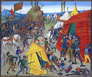 Karl von Blois wird in der Schlacht von La Roche-Derrien gefangengenommen (zeitgenössische Darstellung)