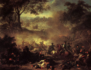 Schlacht bei Lesnaja, das Gemälde von Jean Marc Nattier, (1717)