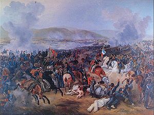 Die Schlacht von Maipú; Gemälde von Juan Mauricio Rugendas (1837)