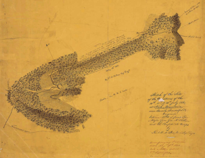 Skizze der Operationen vom 10.-12. Juli 1861 am Rich Mountain