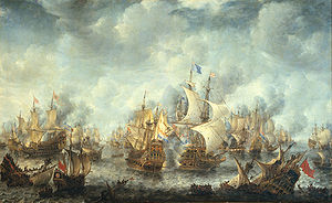 Zeeslag bij Ter Heyde, 10 augustus 1653, gemalt von Jan Abrahamszoon Beerstraaten (vor 1666)