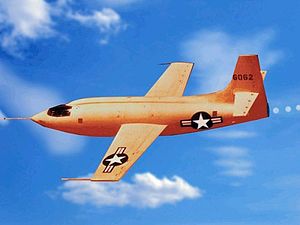 Bell X-1, Nr. 6062, die erste für die US Air Force gebaute Maschine, mit der Chuck Yeager die Schallmauer durchbrach.