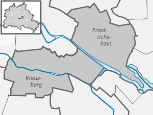Ortsteile des Bezirks Friedrichshain-Kreuzberg