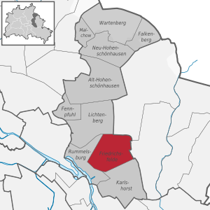 Friedrichsfelde auf der Karte von Lichtenberg