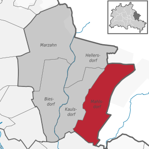 Mahlsdorf auf der Karte von Marzahn-Hellersdorf