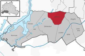 Dahlem auf der Karte von Steglitz-Zehlendorf