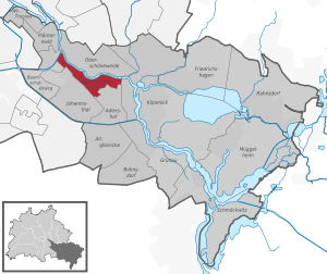 Niederschöneweide auf der Karte von Treptow-Köpenick