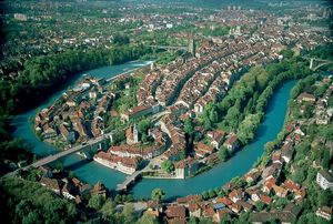 Luftaufnahme der Berner Innenstadt