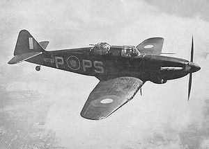 Eine Boulton Paul Defiant im Flug