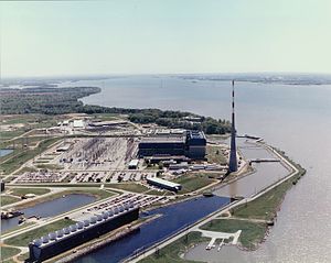 Blick auf das Kernkraftwerk