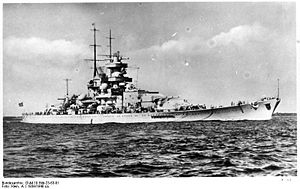 Schlachtschiff Gneisenau im Jahre 1939