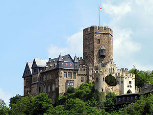 Burg Lahneck vom Lahnstein aus