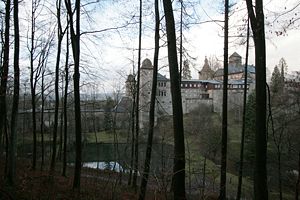 Burg Schnellenberg Blick vom Kutschenberg